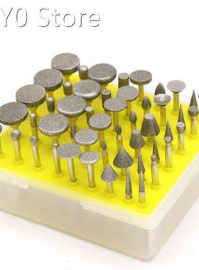 50 Pieces Diamond Burr Bits Drill Kit Rotary Burrs Set Grind