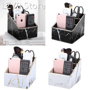 1 Pc Multi-function Marble Leather Desk Stationery Organizer