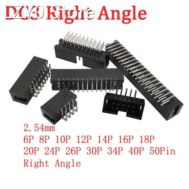 10Pcs DC3 2.54mm 6/8/10/14/16/20/26/30/34/40/50 Pin Right An