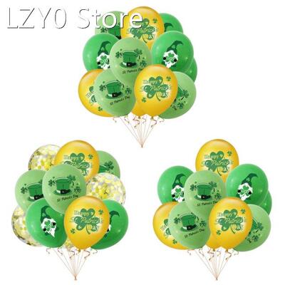 10/15 Pcs Happy Saint Patricks Day 12 Inch Latex Balloons Ca