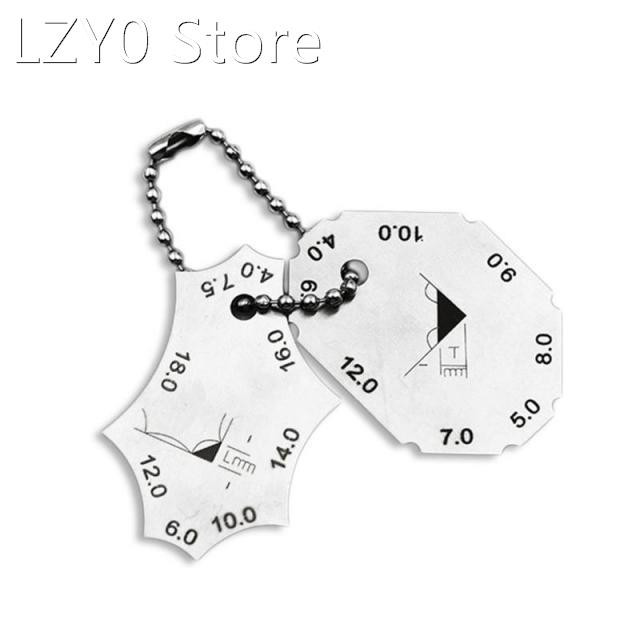 2Pcs/Set Stainless Steel Welding Gauge Key Tee Joint Welding