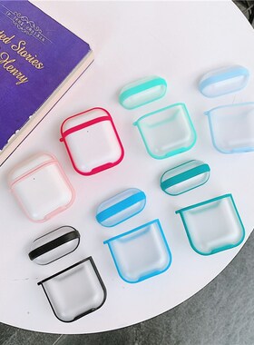 Plain Color Matte Transparent Earphone Case for Apple AirPo