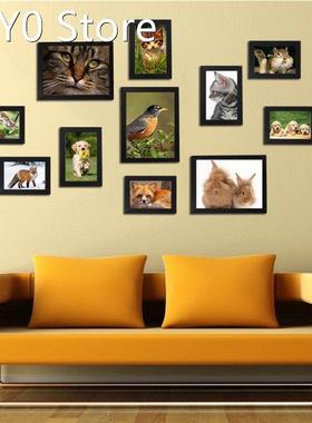 11Pcs Black White Acrylic Glass Picture Photo Frame Set DIY