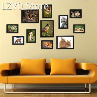 11Pcs Black White Acrylic Glass Picture Photo Frame Set DIY