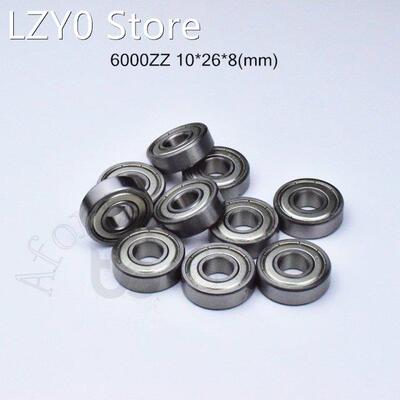 10pcs 6000ZZ 10*26*8(mm) chrome steel Metal Sealed High spe