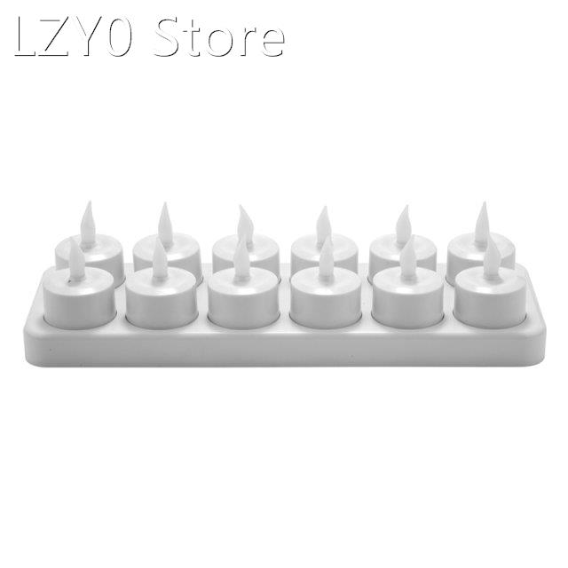 Rechargeable LED Electric Candles, Flameless Flickering Tea