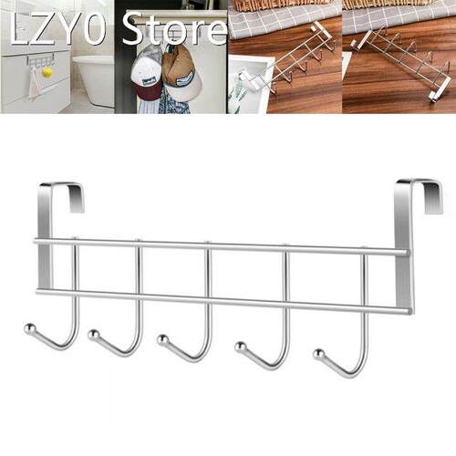 5 Hooks Kitchen Hanger Shelf Free Of Punch Rack Multifunctio
