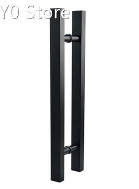 Matte Black Stainless Steel Glass / Wooden Door Handle