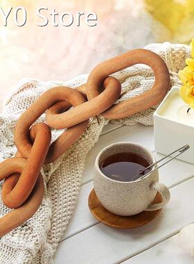 Wood Chain Link Decor - 18.9 Inches Length Aesthetic Room De