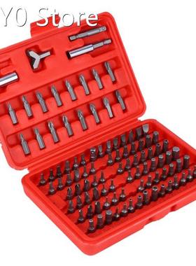 New 100pcs Chrome Security Bit Tool Set Torx Hex Drill Star