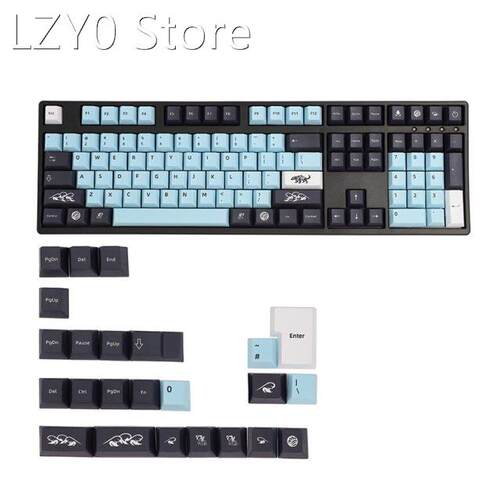 132 Keys Mizu Keycap Set Cherry Profile PBT Keycaps Set for