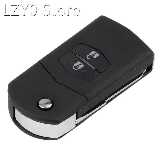 Portable Size Folding Flip 2 Button Remote Key Fob Case Repl
