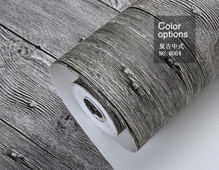 Beibehang wallpaper for walls 3 d retro wood grain board 3D