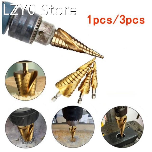 HSS Tool Set Cut Spiral Wish Bits 3pcs to 12mm/20mm/32mm Gro