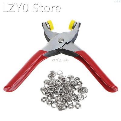 100pcs prong rings+1 Pliers Metal Prong Ring Snap Fasteners