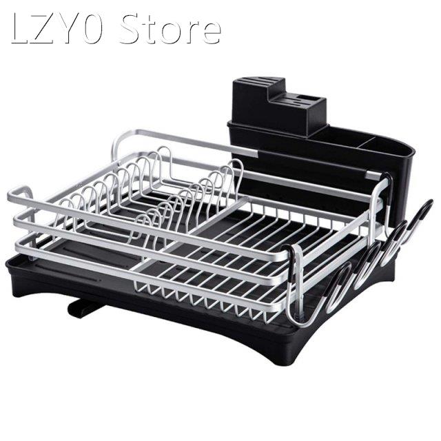 Dish Drying Rack Compact Rustproof Dish Rack and Drainboard