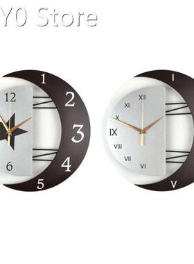 Creative Moon Wall Hanging Clock Silent Decorative No Tickin