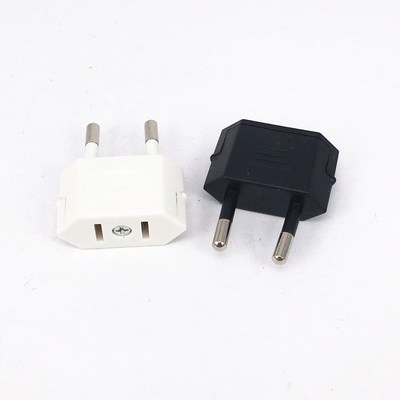 CN US To EU Euro Europe Plug Adapter 2 Round Socket Convert
