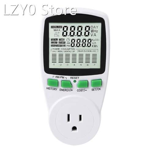 Easy to Read Electricity Usage Meter Household Kilowatt Wat