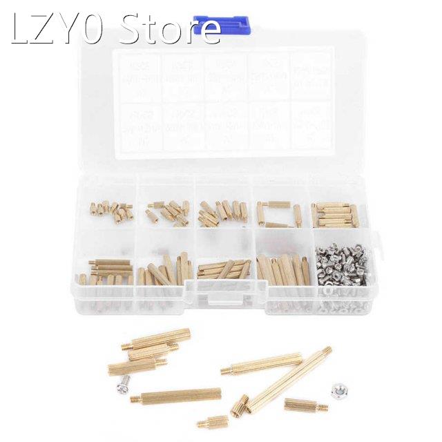 270pcs M2 Stainless Steel Hex Screw Nut Brass Standoff Assor