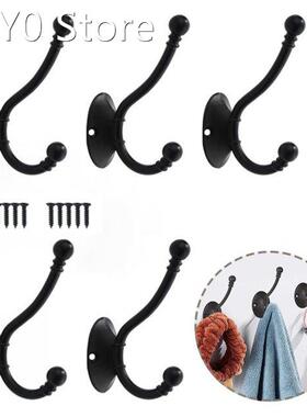 5PCS Clothes Hanger Wall Hooks Cabinet Doors Coat Hat Hooks