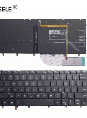 US backlit laptop keyboard for DELL Inspiron XPS 13 7000 734