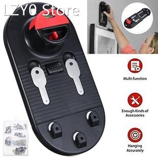 Black Photo Frame Hanging Tool ABS Picture Frame Hanger Leve