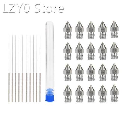 3D Printer Accessories 0.4mm MK8 Stainless Steel Nozzle Dred