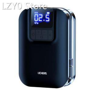 Licheers Wireless Car Air Pump with LED Lamp Tire Inflator A