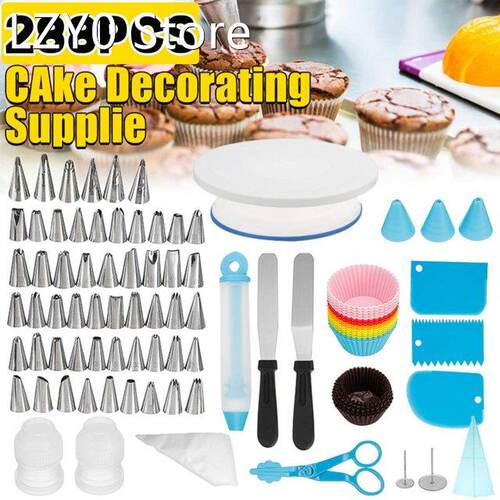 288x Cake Decorating Supplies Kit Cake Tools Turntable Bakew