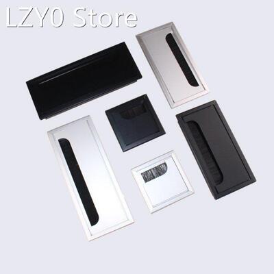 Aluminum Alloy Table Desk Rectangle Wire Cable Grommet Hole