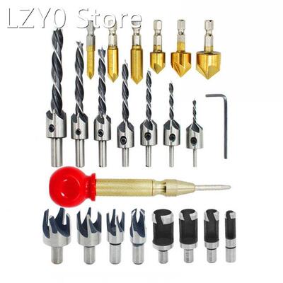 23pcs?Chamfer Drilling Tool Woodworking Chamfer Drilling Too
