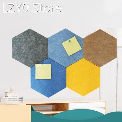 12Pcs Hexagon Acoustic Absorption Panel Board Polyester Soun