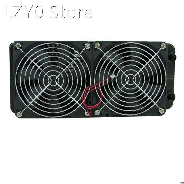 G1/4 240mm Computer Desktop Water Cooling 2 Fans Radiator Al