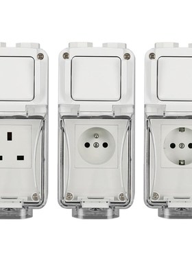 Waterproof Socket Single Wall Charger Plug Weatherproof Swi