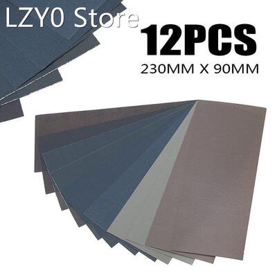 12pcs/set Wet Dry Sandpaper Assortment 400-5000 Grit Round S
