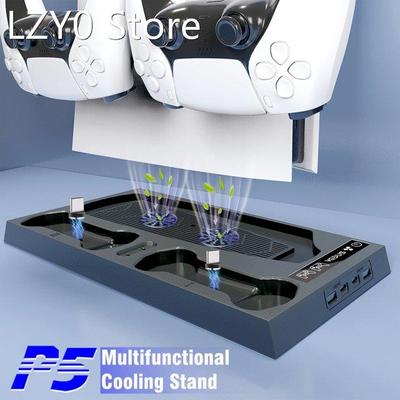 For PS5 Controller Charger Console Vertical Cooling Fans Sta