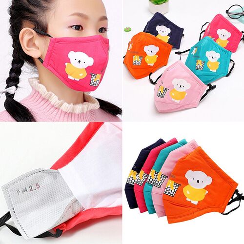 Cartoon Children Kids Anti-Dust PM2.5 Cotton Face Mouth Mask