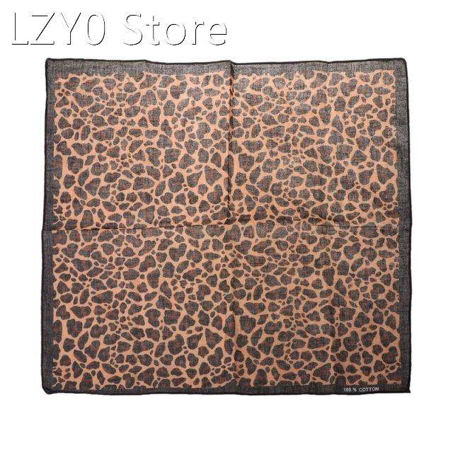 bohemian vintage leopard tie dyed unisex cotton square scarf