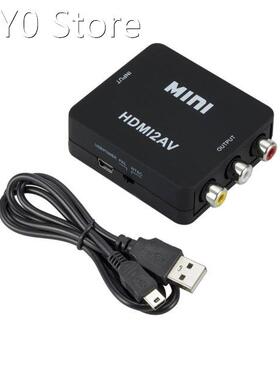 HDMI-compatible to AV Scaler Adapter Car HD Video HDMI-compa