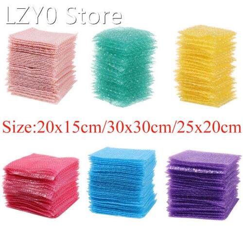 50pcs Candy Color Bubble Foam Packing Bags PE Clear Bubble B