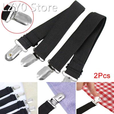 2pcs Useful Wide Strap Bed Sheet Clips Cover Grippers Holder