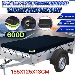 600D 55x125x13cm Universal Trailer Car Cover Foldable Dustpr