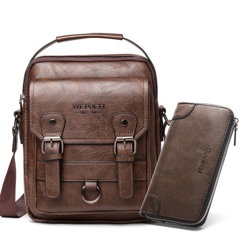 2020 Men Shoulder Bags for 10.5'' Ipad PU Leather Men Bag B