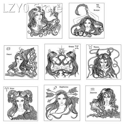 Constellation Girl Silicone Clear Seal Stamp DIY Diary Scrap