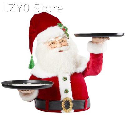 2022 New Snacks Holder Santa Hand Painted Resin Cake Stand F