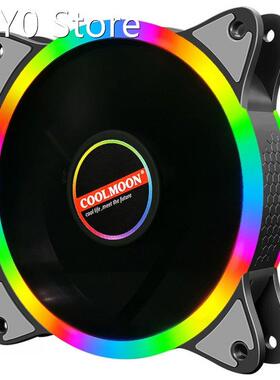 COOLMOON 12cm Cooling Fan DC Ventilador 12V Large 4 Pin Mute