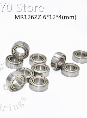 Miniature 10pcs MR126ZZ 6*12*4(mm) free shipping chrome ste