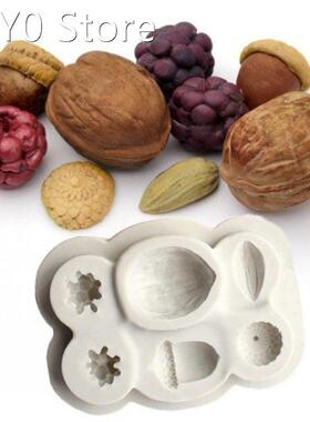 Simulation Chocolate Mold Silicone 3D Walnut Hazelnut Pine N