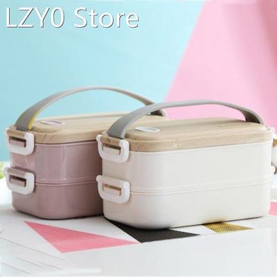 Portable Lunch Box Stainless Steel Double Layer Container La